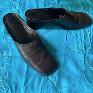 Cole Haan Slip on dark brown leather mules